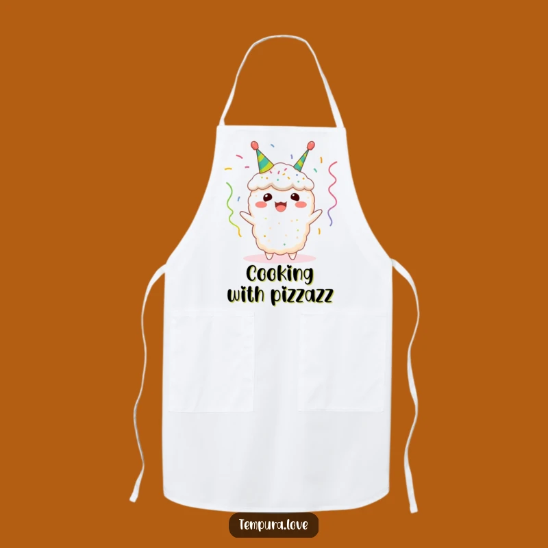 Funny Tempura Streamer Apron: Cook with Fried Food Flair!