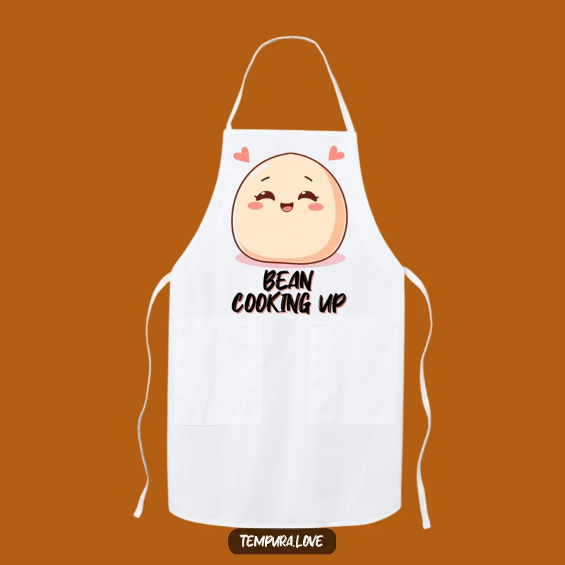 Funny Winking Bean Bun Apron - Playful Kitchenwear for Bakers
