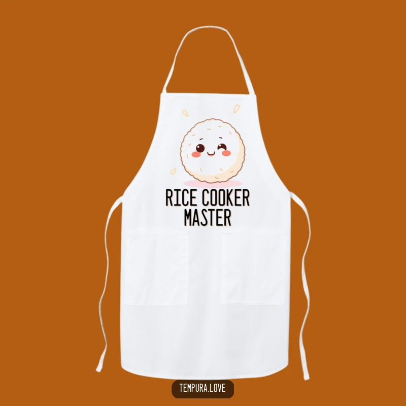 Funny Smiling Rice Ball Apron - Kitchen Cheer for Foodie Fun