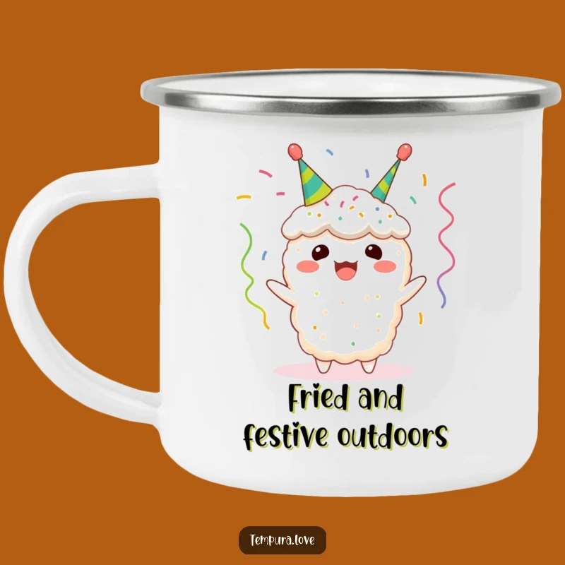 Adventure Funny Tempura Streamer Camping Mug: Fried Fun Outdoors!