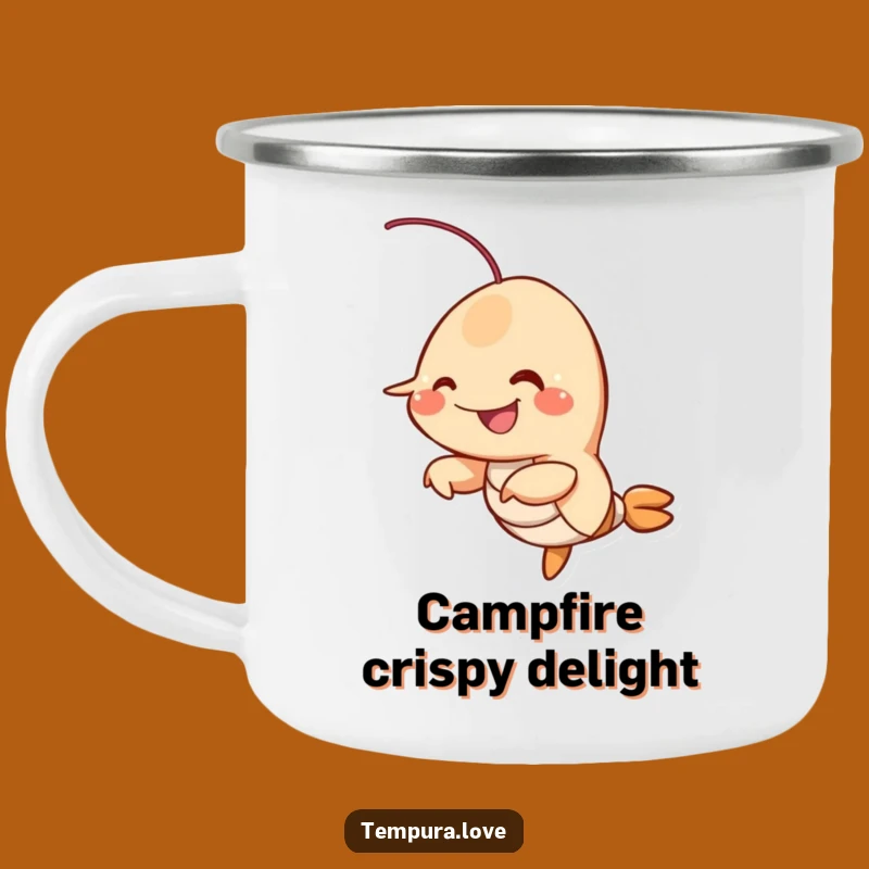 Funny Fried Shrimp Camping Mug: Outdoor Wiggle Cup, Humorous Foodie Gift