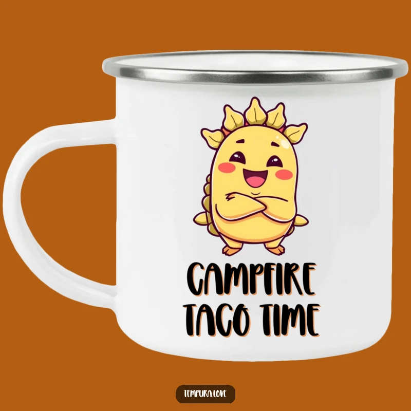 Funny Mischievous Taco Camping Mug: Fiesta Adventures with a Grin