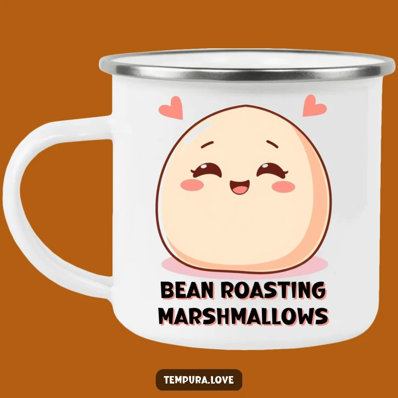 Funny Winking Bean Bun Camping Mug - Sweet Treats for Outdoor Adventures