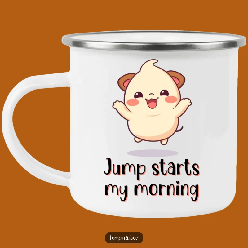 Funny Dumpling Camping Mug: Outdoor Jump Cup, Humorous Foodie Gift
