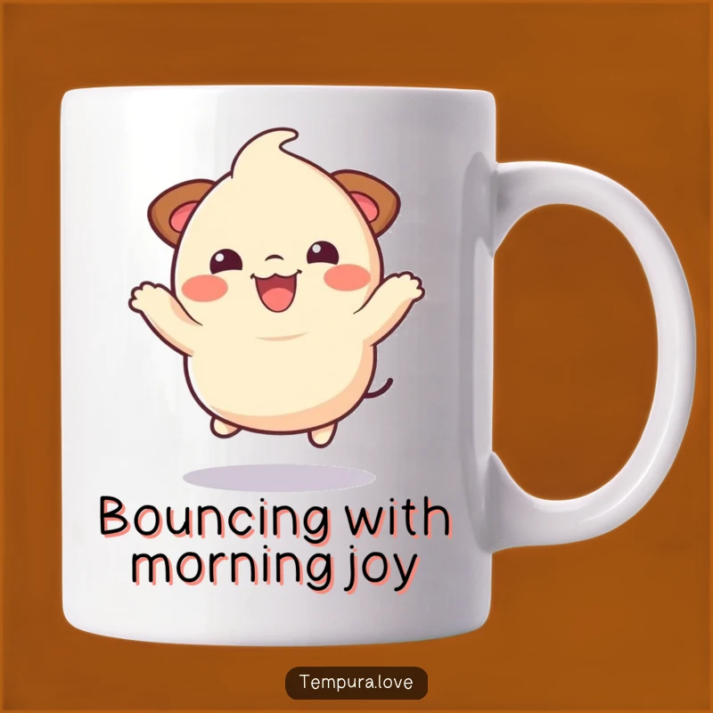 Funny Dumpling Jump Mug: Joyful Character Humor, Perfect Gift for Foodies