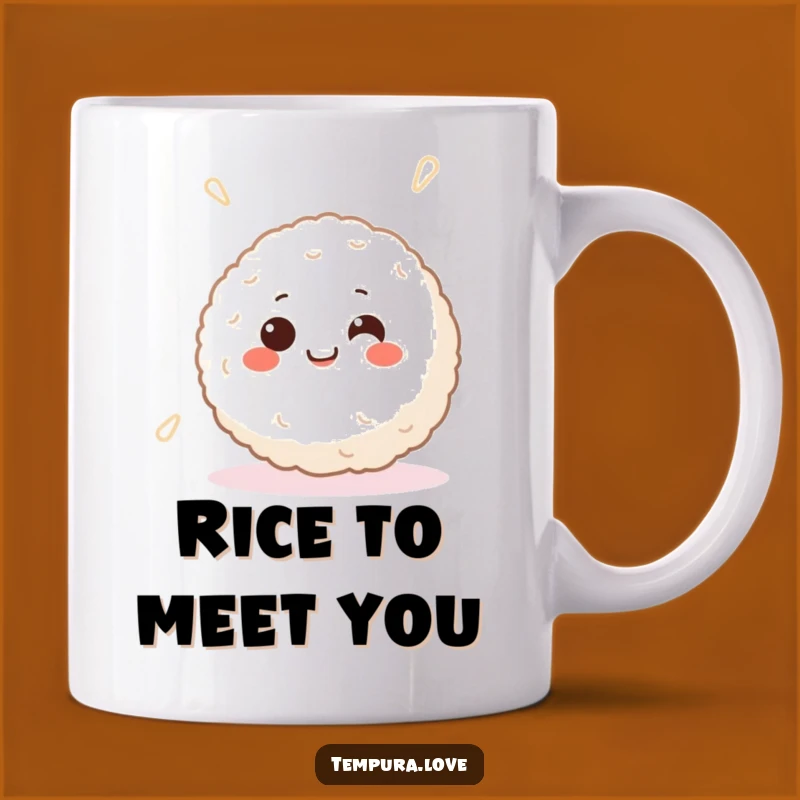 Funny Smiling Rice Ball Mug - Joyful Foodie Gift for Happy Mornings