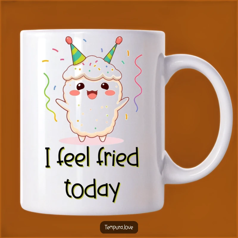 Funny Tempura Streamer Mug: A Cheerful Fried Delight for Your Coffee Break