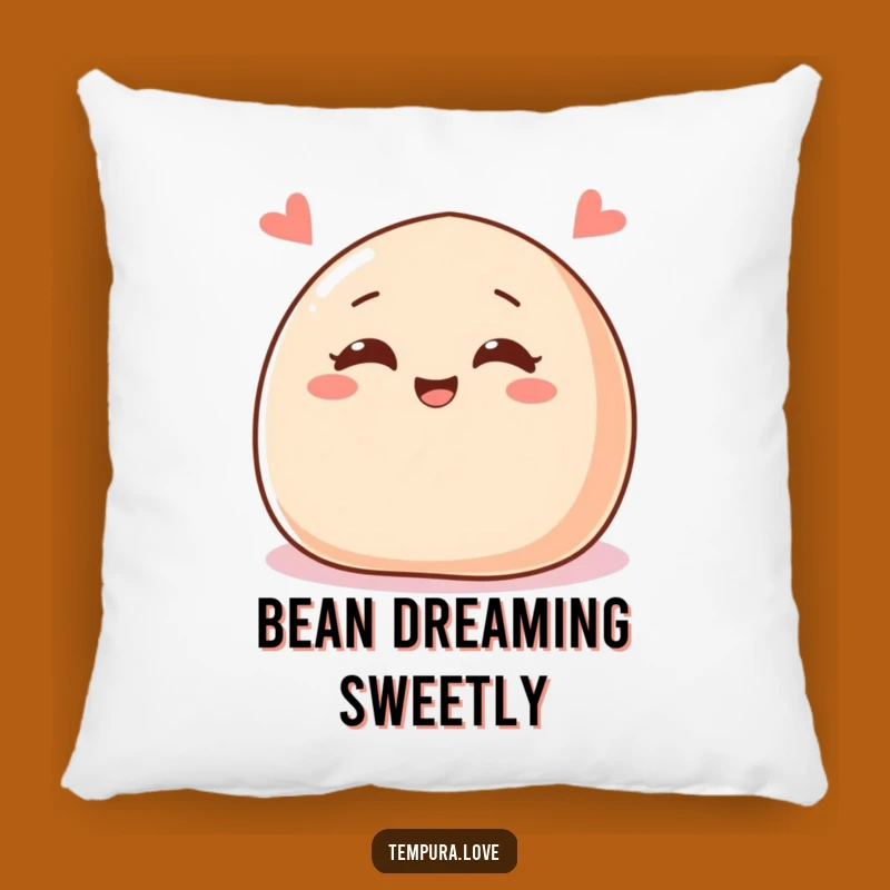 Funny Winking Bean Bun Pillow - Cozy Comfort with Sweet Charm