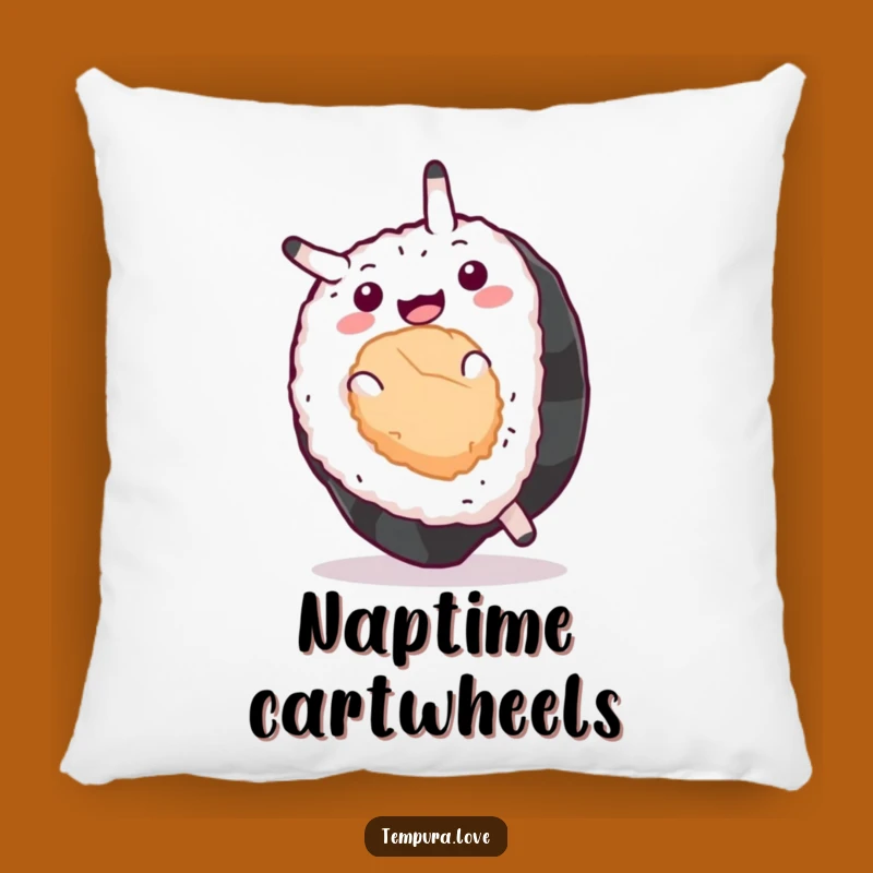 Funny Sushi Sommelier Pillow: Cozy Cartoon Comfort. The Perfect Hilarious Gift for Sushi Fans