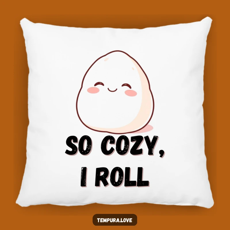 Funny Happy Mochi Pillow: Cozy Rolling Glee for a Humorous Accent