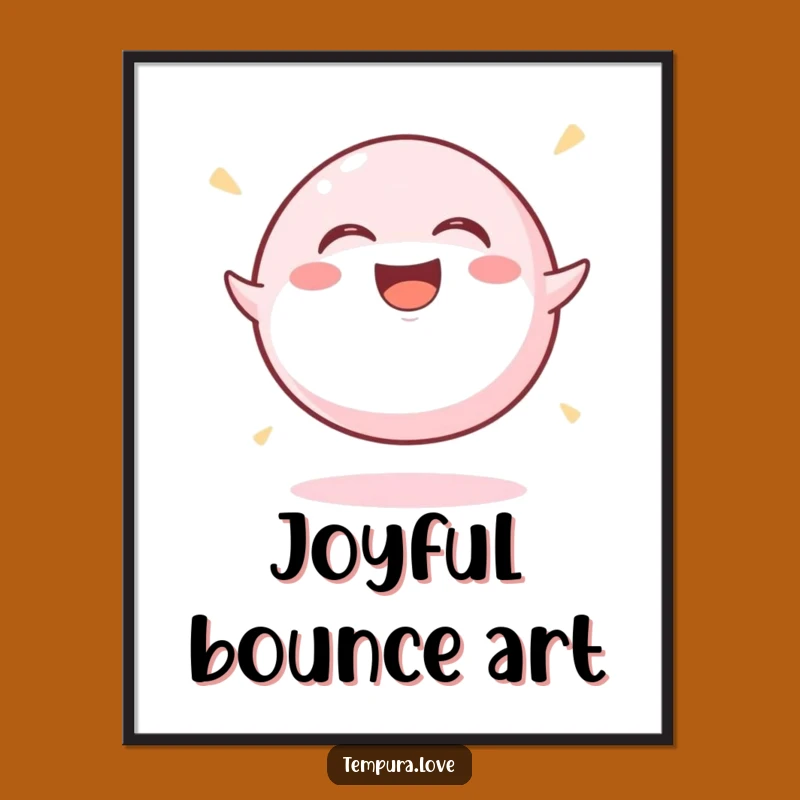 Funny Mochi Ball Bouncing Digital Art: Joyful Print for Instant Decor. A Unique Gift