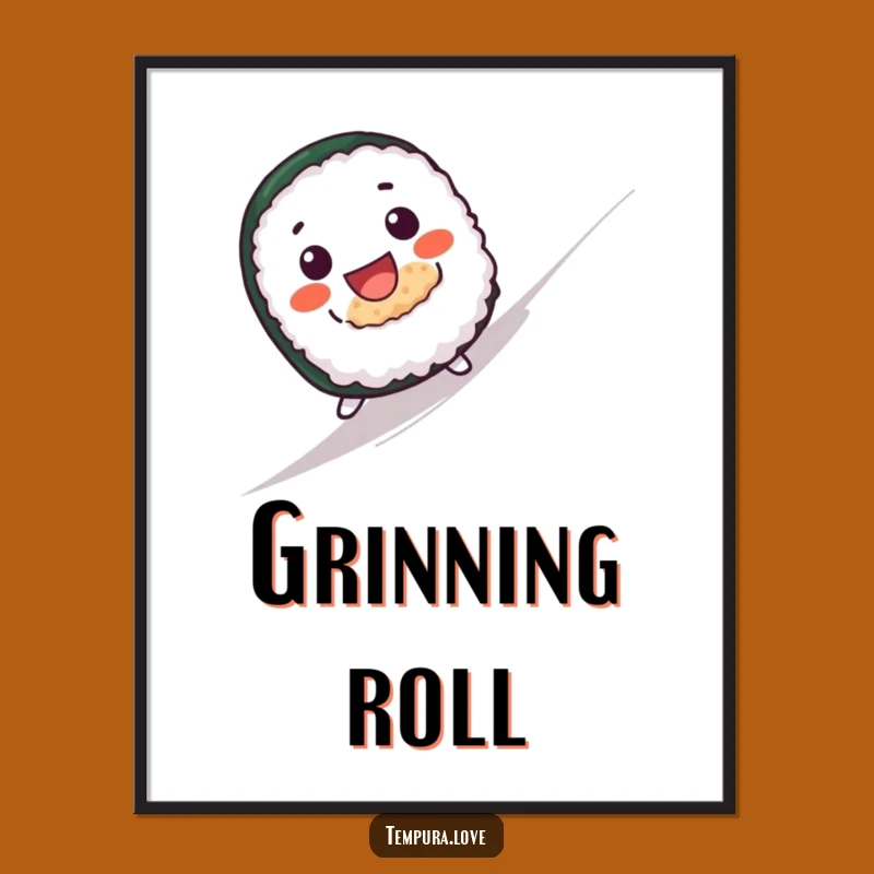 Funny Sushi Roll Digital Print: Instant Fun for Your Walls