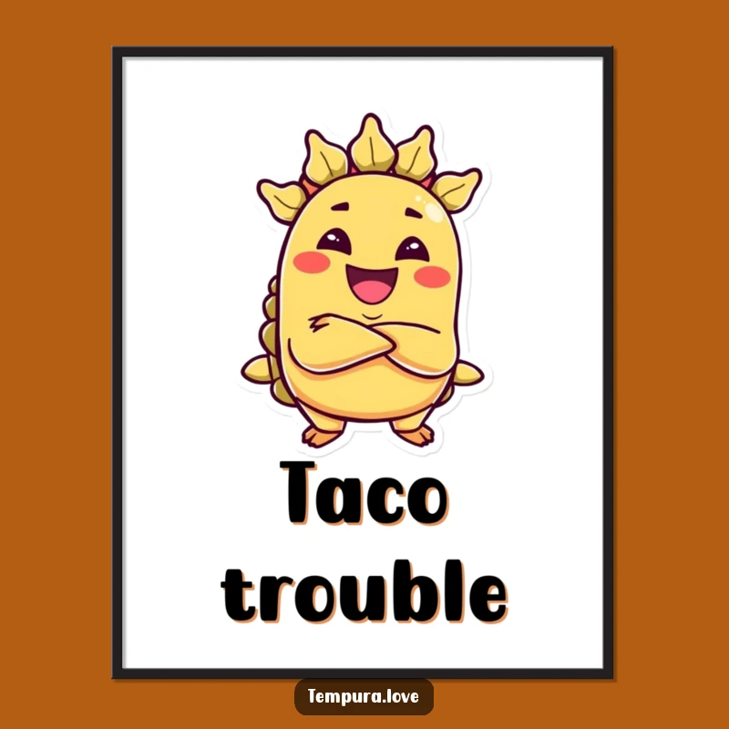 Funny Mischievous Taco Digital Print: Instant Fiesta for Your Walls
