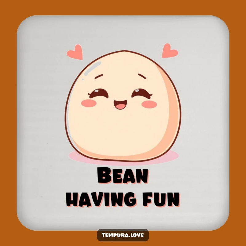 Funny Winking Bean Bun Coaster - Protect Surfaces with Sweet Style