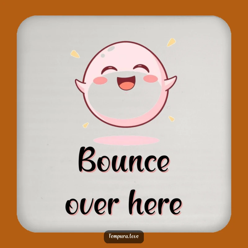 Funny Mochi Ball Bouncing Coaster: Joyful Cartoon Protection for Surfaces. A Fun Table Gift