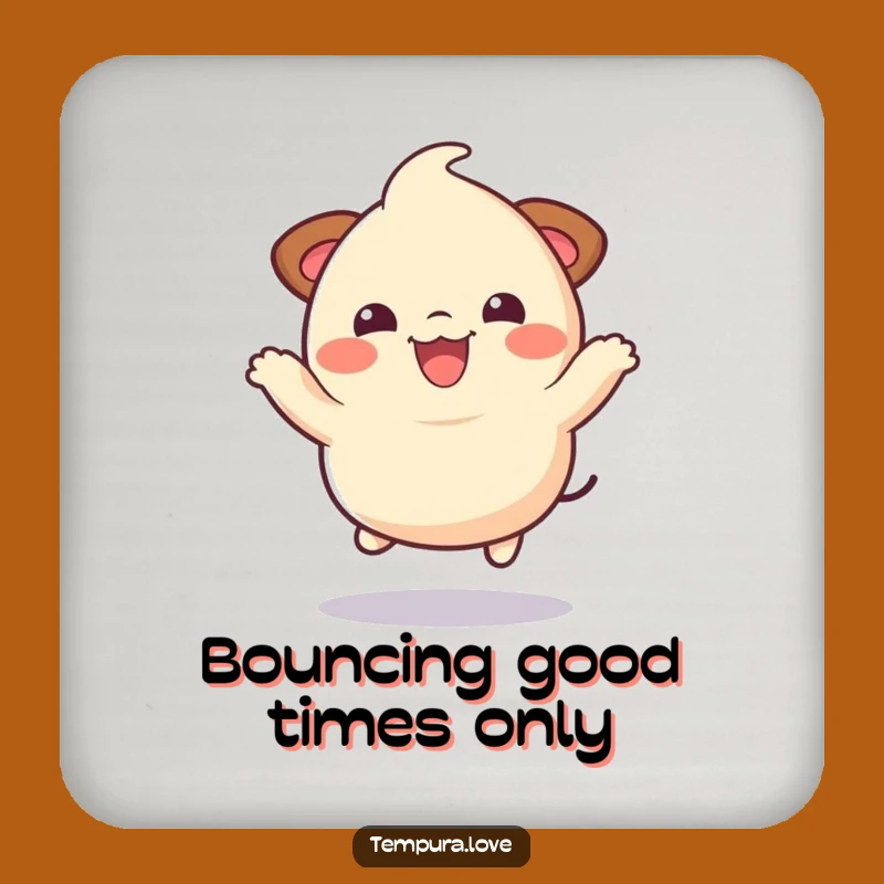 Funny Dumpling Coaster: Jumping Protector, Humorous Foodie Gift