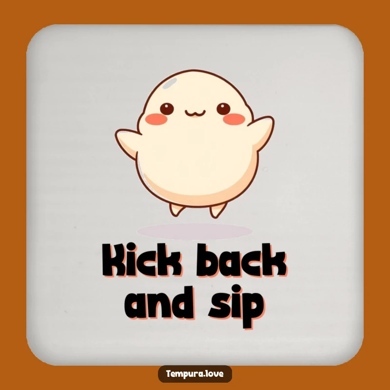 Funny Dumpling Kicking Coaster: Cheerful Cartoon Protection for Surfaces. A Fun Table Gift