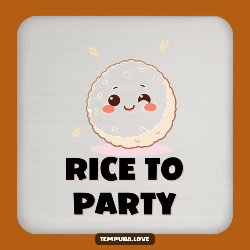 Funny Smiling Rice Ball Coaster - Protect Surfaces with Happy Cheer