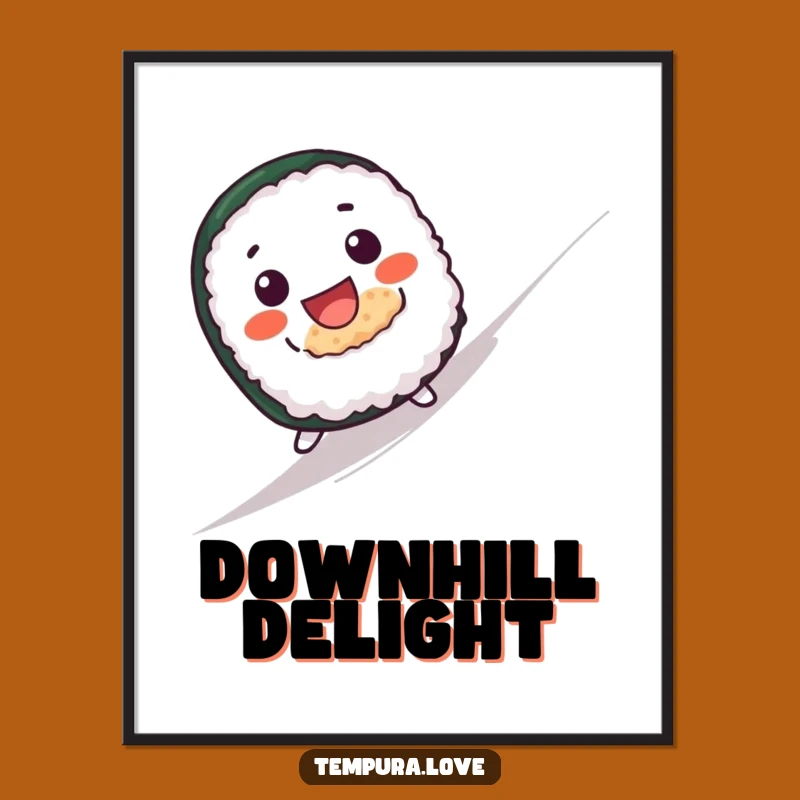 Funny Sushi Roll Poster: Decorate with Deliciously Humorous Art