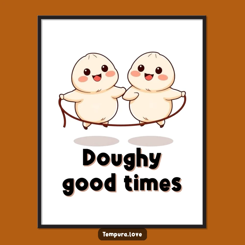 Funny Dumpling Skipping Poster: Add Playful Art to Your Walls