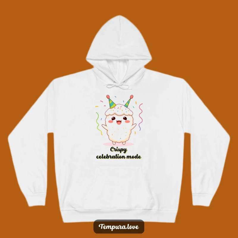 Cozy Funny Tempura Streamer Hoodie: Warm Up with Fried Food Cheer