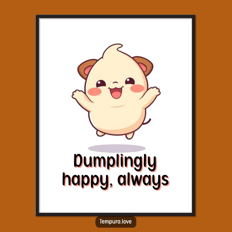 Free Printable Dumpling Wall Art: Bouncy, Funny Downloadable Decor for Cheerful Spaces