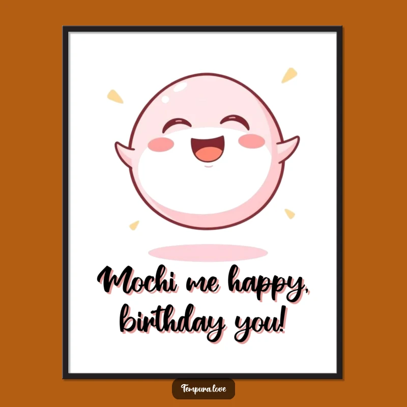 Free Printable Wall Art: Laughing Mochi Bouncing - Funny Downloadable Decor!