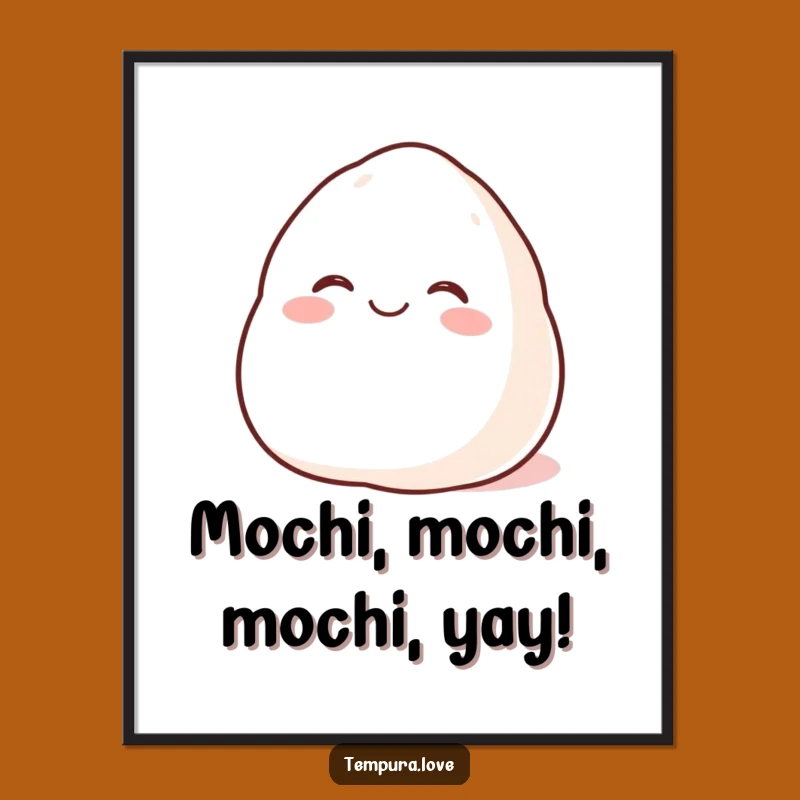 Funny Free Printable Wall Art: Rolling Mochi - Downloadable Decor