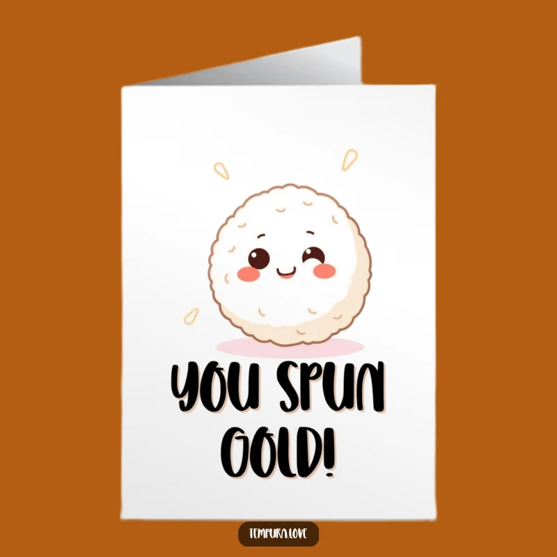 Free Printable Congrats Card: Happy Spinning Rice Ball, Downloadable Celebration