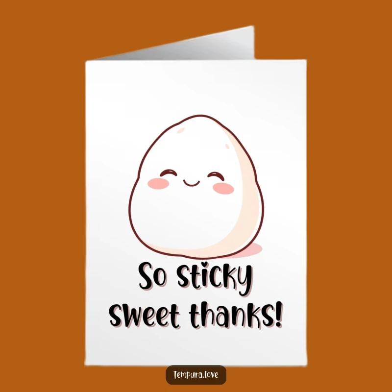 Free Printable Thank You Card: Happy Mochi Rolling - Downloadable Gratitude