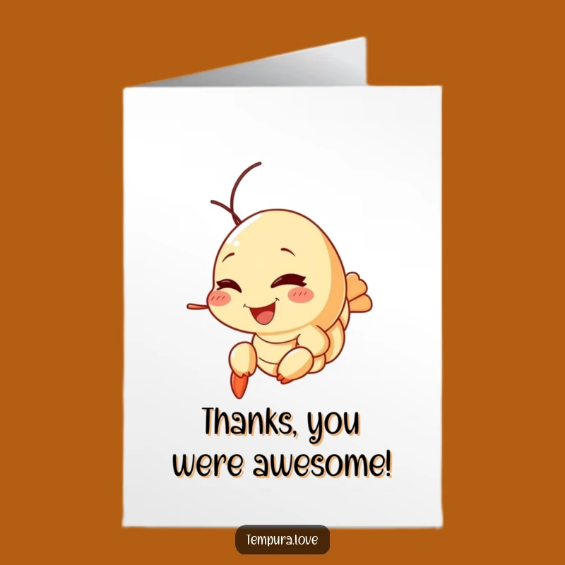Free Printable Thank You Card: Winking Tempura Shrimp - Hilarious Downloadable!