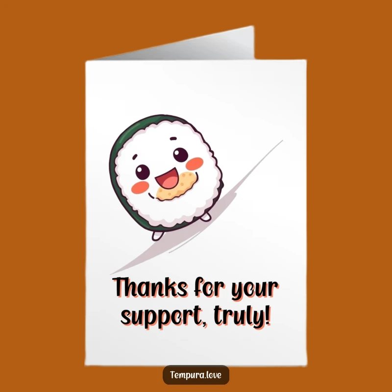 Humorous Free Printable Thank You Card: Sushi Roll Gratitude Downloadable
