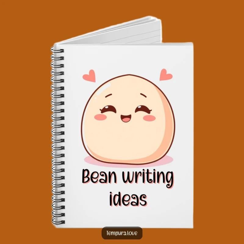 Funny Winking Bean Bun Notebook - Journal Your Sweet Ideas