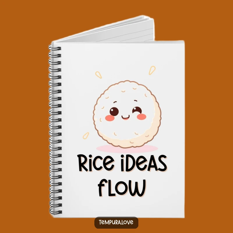 Funny Smiling Rice Ball Notebook - Journal Your Happy Thoughts