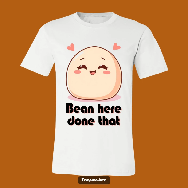 Funny Winking Bean Bun T-Shirt - Cute & Cheeky Pastry Apparel Gift