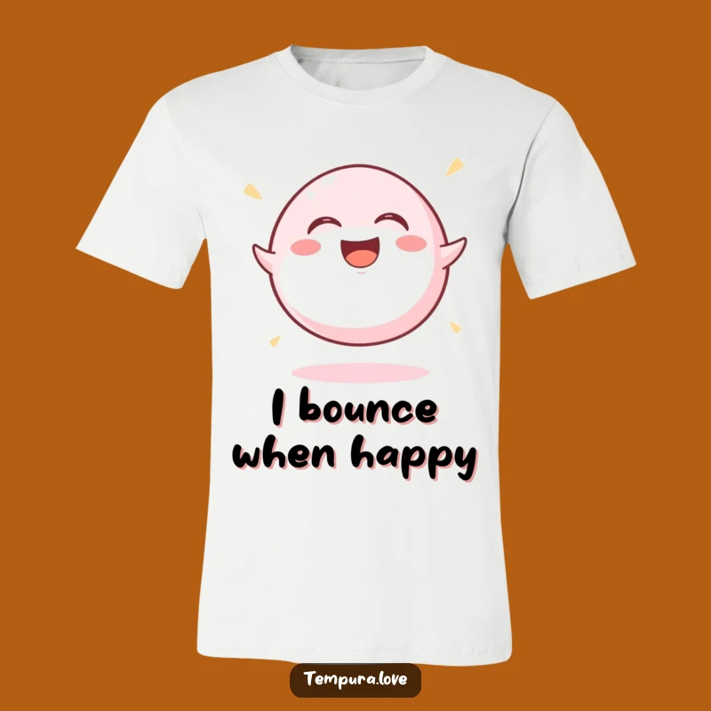 Funny Mochi Ball Bouncing T-Shirt: Wear Your Joyful Spirit. A Hilarious Cartoon Tee