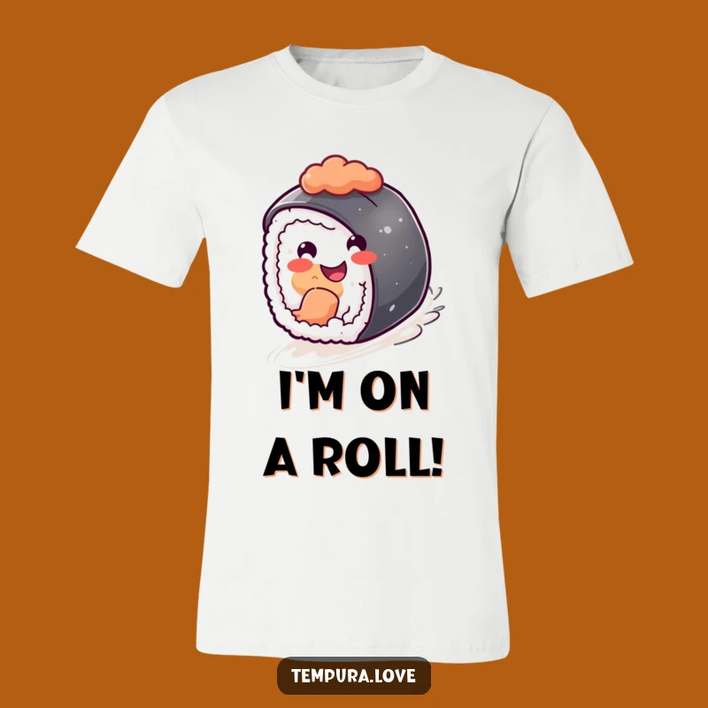 Funny Sushi T-Shirt: Downhill Grin Tee, Hilarious Foodie Gift