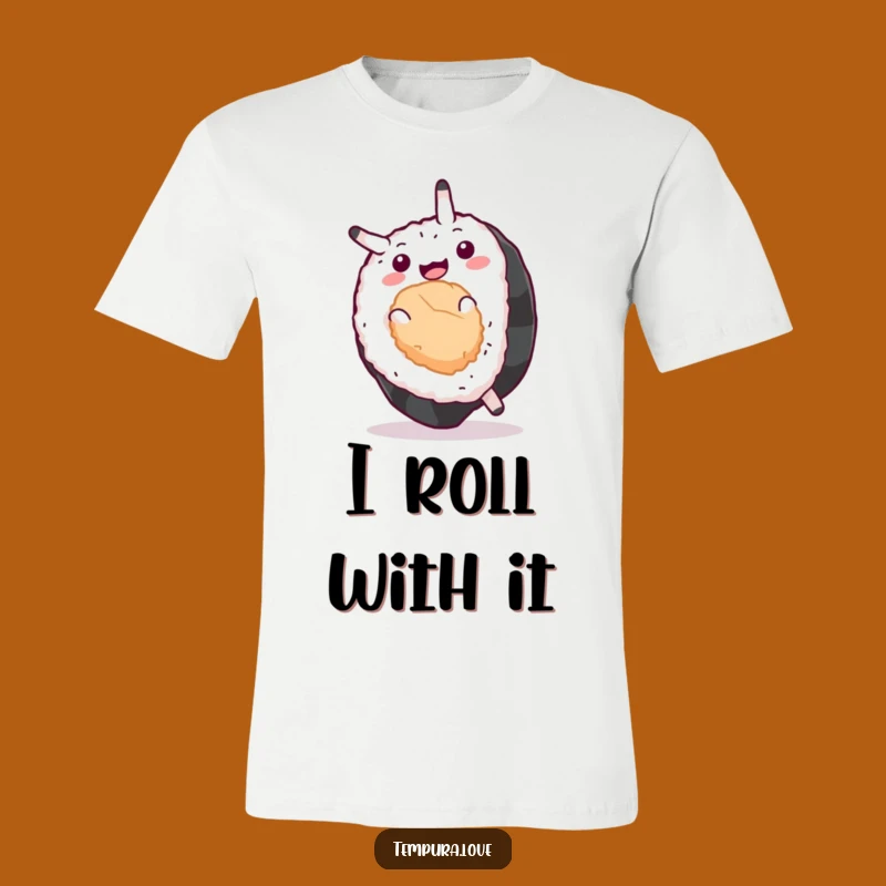 Funny Sushi Acrobat T-Shirt: Wearable Laughter for Sushi Fans. A Hilarious Cartoon Foodie Tee