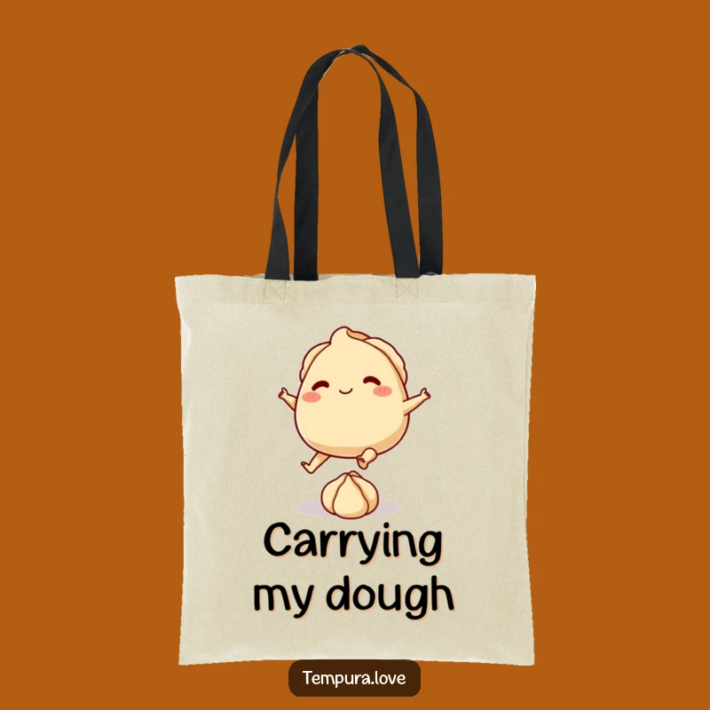 Funny Gyoza Kicking Dough Tote Bag - Carry Your Fun & Food Essentials