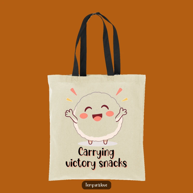 Funny Rice Ball Cheer Tote Bag: Carry Your Enthusiasm Everywhere!