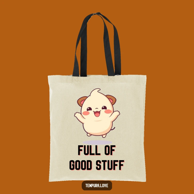 Funny Dumpling Tote Bag: Joyful Jump Carryall, Quirky Foodie Gift