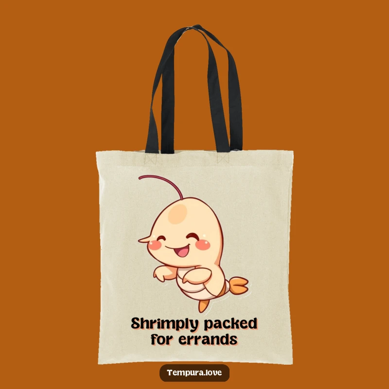 Funny Fried Shrimp Tote Bag: Wiggling Fun Carryall, Quirky Foodie Gift