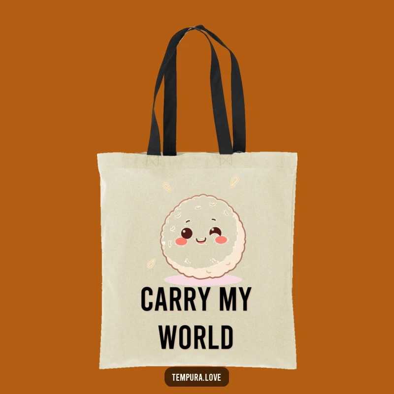 Funny Smiling Rice Ball Tote Bag - Carry Your Joy Everywhere!